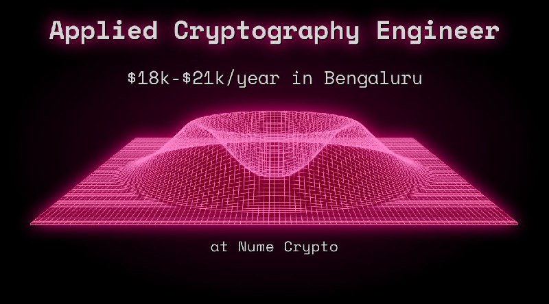 Web3 Applied Cryptography Engineer $18k - $21k in Bengaluru at Nume Crypto