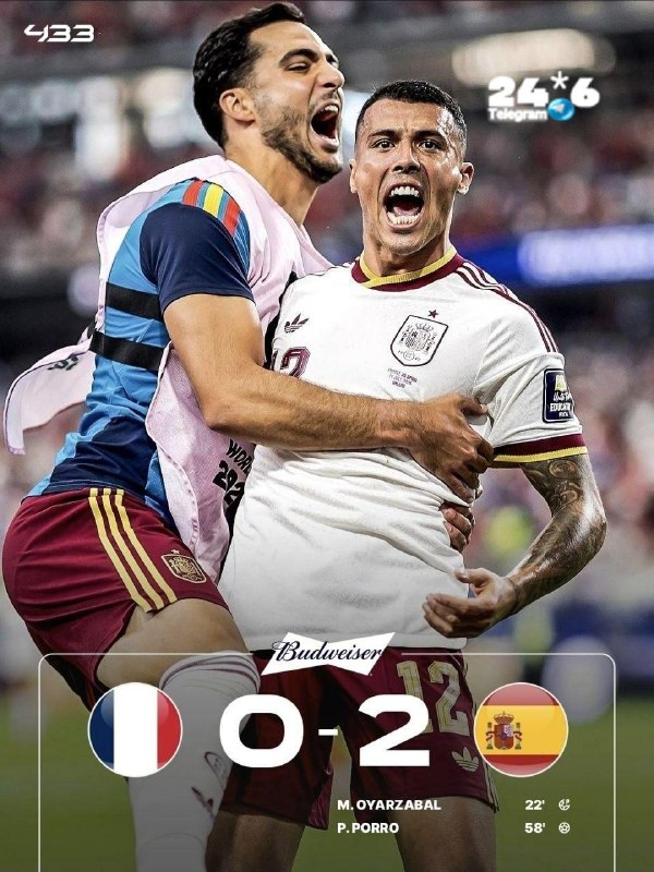🇮🇱 ספרד מנצחת את צרפת 2-0 ועולה לגמר המונדיאל לראשונה מאז 2010. פריז תעלה בלהבות הלילה.