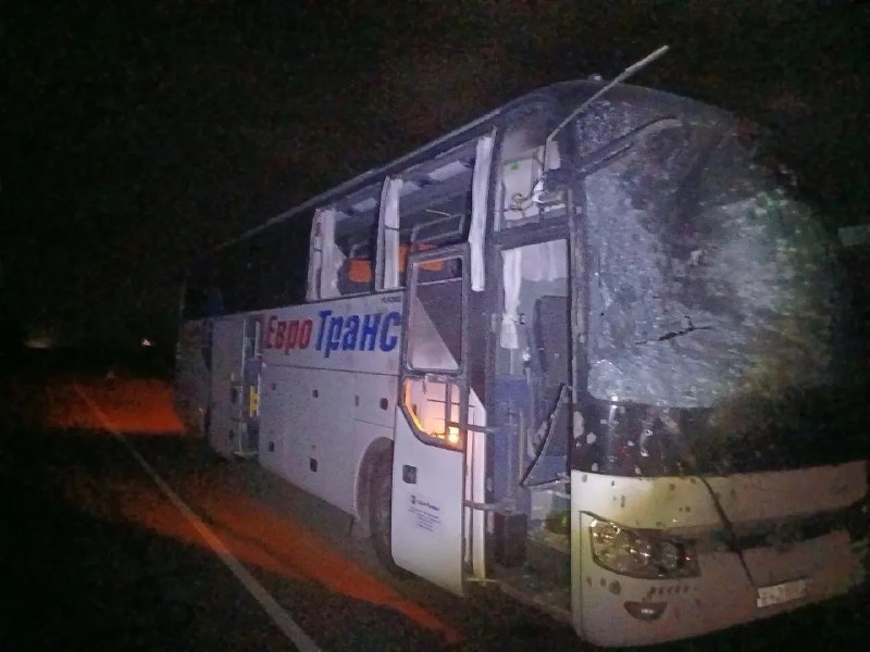 הכוחות המזוינים של אוקראינה תקפו את האוטובוס מוסקבה-מליטופול, שלושה בני אדם נפצעו