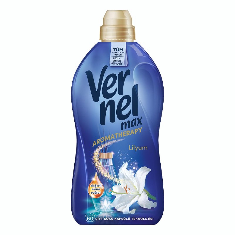 Vernel Max Lilyum Kokulu 60 Yıkama Konsantre Çamaşır Yumuşatıcısı (1 x 1440 mL)