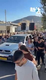 🇮🇱 A procession to commemorate the events of October 2000 in Araba - an Arab city in the State of Israel - the crowd chants: We are not afraid, we are not afraid. Israel is the "mother of terror" (the mother of terror - AA).