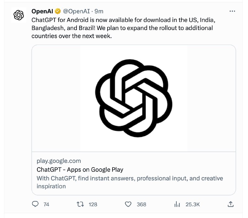 ChatGPT Android 你们下载了吗，已经可以下载了