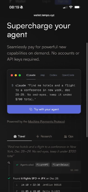 Stripe 给 Agent 做的信用卡服务来了足不出CLI，一句话就能直接把钱花出去再也不用在 GUI 的世界里点点点啦一个人赚钱一个Agent花钱你们是完美的一家