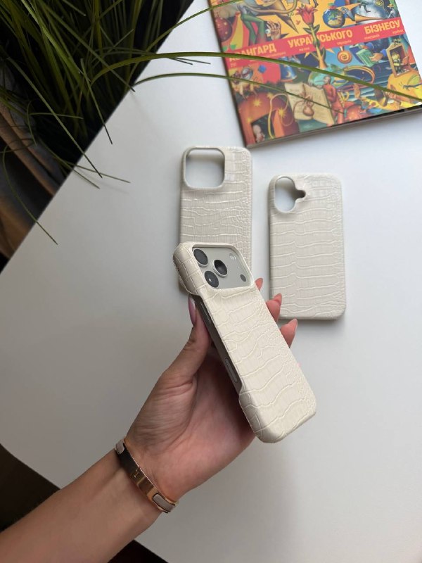 📱Чохли Чохол iPhone White Snake Leather, фото 5