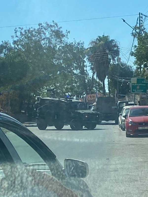 חלק מסגירת כביש אל-בדאן-אלנסריה על ידי כוחות הכיבוש