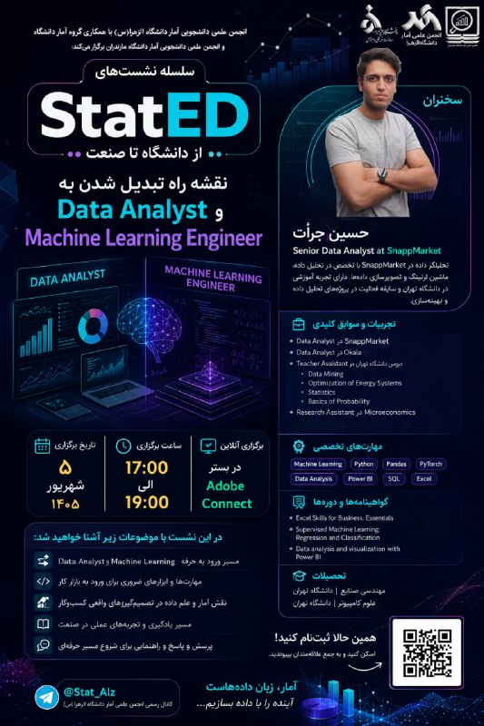 انجمن علمی مهندسی صنایع دانشگاه امیرکبیر: ┄┄┅┅┅🌷⃟🇮🇷 ┅┅┅┄┄📊انجمن علمی دانشجویی آمار معاونت فرهنگی و اجتماعی دانشگاه الزهرا (س) با همکاری گروه آمار دانشگاه و انجمن