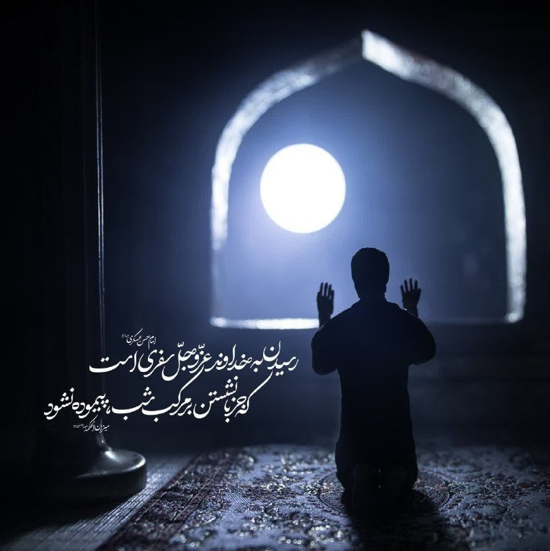 💓آشتی با خدا💓: 🔺حدیث روزامام حسن عسكرى عليه السلام: ▫️رسيدن به خداوند عزّ و جلّ سفرى است كه جز با نشستن بر مركب شب، پيموده نشود.إنَّ ال