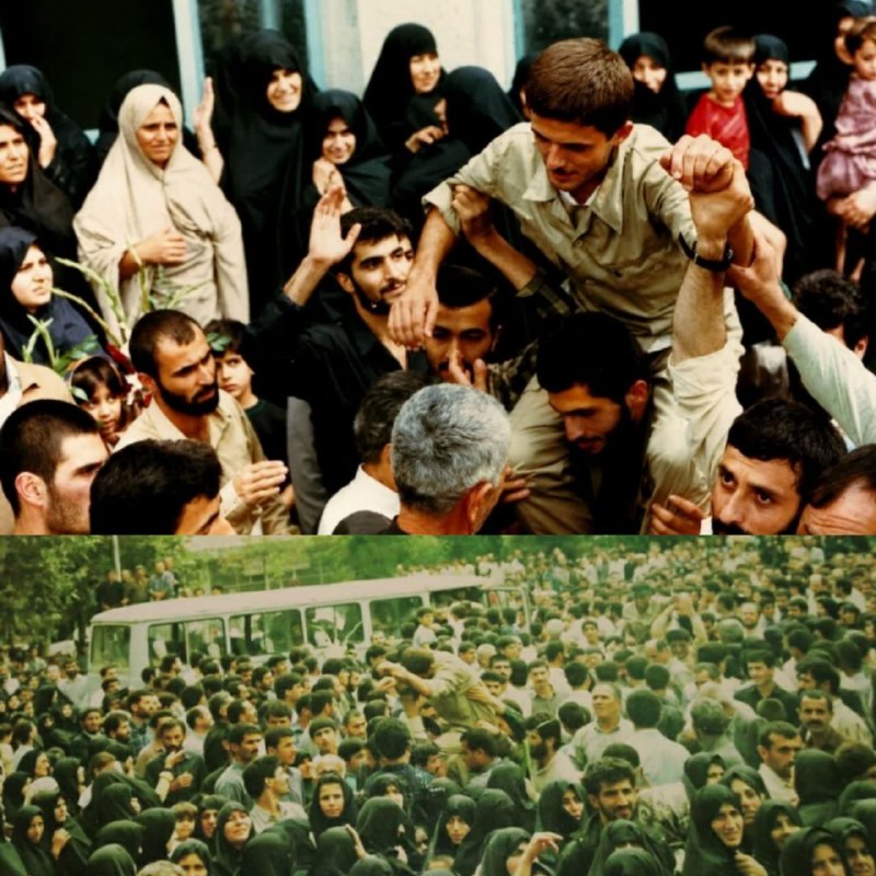 گیلان قدیم / guilan_ghadim: اهالی فومن در استقبال از آزاده جنگ تحمیلی حاج بهمن مصلحیدهم شهریورماه سال ۱۳۶۹ خورشیدی۲۶ مرداد ماه سال ۱۳۶۹ خورشیدی سالر