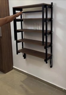 Стеллаж и стол в одном решении Конструкция одним движением руки превращается из стеллажа в стол, объединяя хранение и функциональность. Дизайн и ре... - изображение 1 - стол, telegram, view