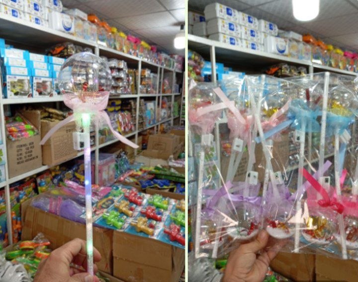 پخش عمده اسباب بازی ایرانی و خارجی ارج تویز arjtoys: 🌺عصا چراغدار سه حالته طرح حباب🌺۸۳۰۰۰ تومان