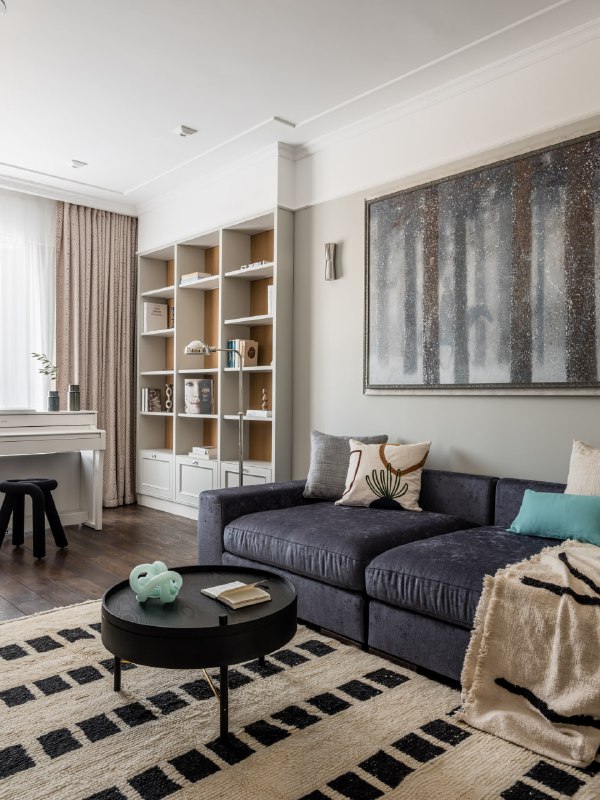 Интерьер для вдохновения светлая квартира в Москве для ценителей искусства Семейная пара с сыном-подростком обратилась к дизайнеру Татьяне Казанцев... - изображение 3 - интерьер, искусства, стало