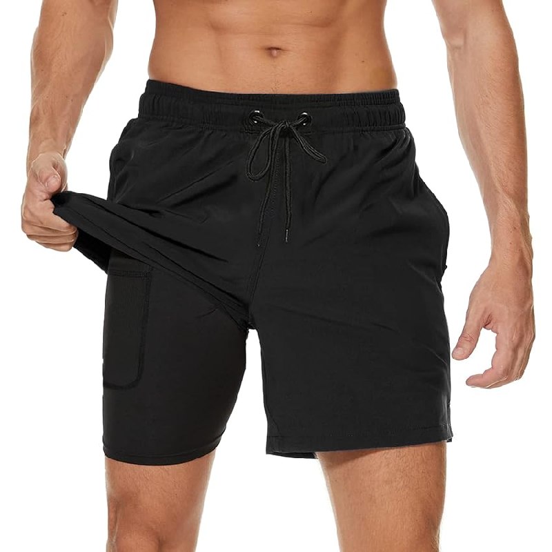 Arcweg Badehose für Herren mit Kompression Liner 2 in 1 Atmungsaktiv Badeshorts Männer