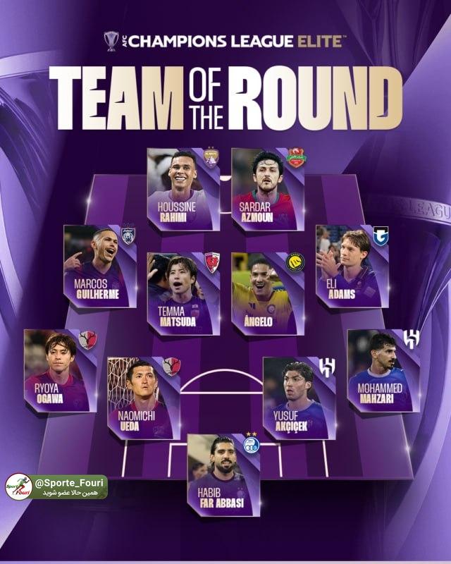 ورزش فوری 🥇: حبیب فرعباسی و سردار آزمون در تیم منتخب هفته دوم لیگ قهرمانان آسیا⚽️ @Sporte_Fouri