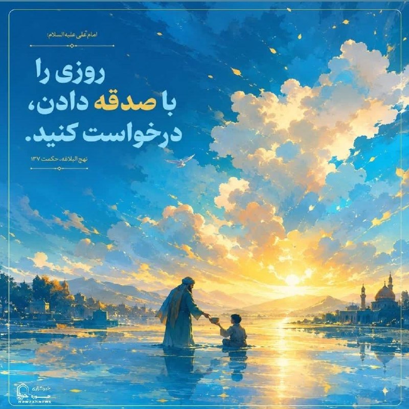 کانون فرهنگی جهادی وارث: 🖤 #صدقه_اول_ماه✅ امام علی(علیهالسلام)فرمودند:📌 روزی را با صدقه دادن ، درخواست کنید. 🔆 #صدقه اول ماه صفر به نيت سلامتى خ