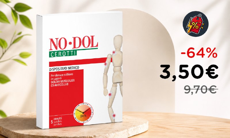 No-Dol Cerotti ESI: Sconto Imperdibile del 64%! Solo 3,50€