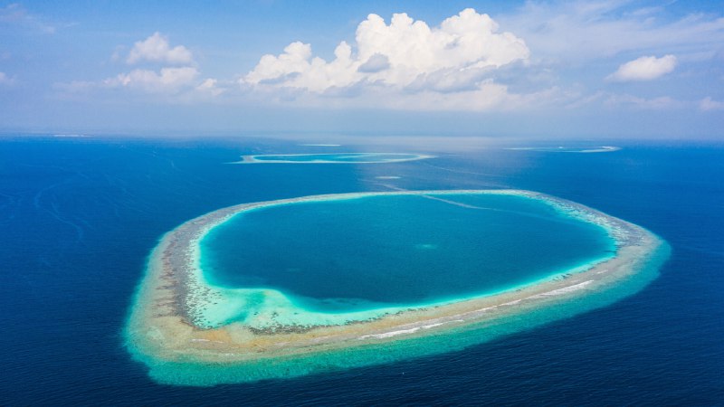 印度洋之眼印度洋的环礁，马尔代夫 (© Amazing Aerial Premium/Shutterstock)