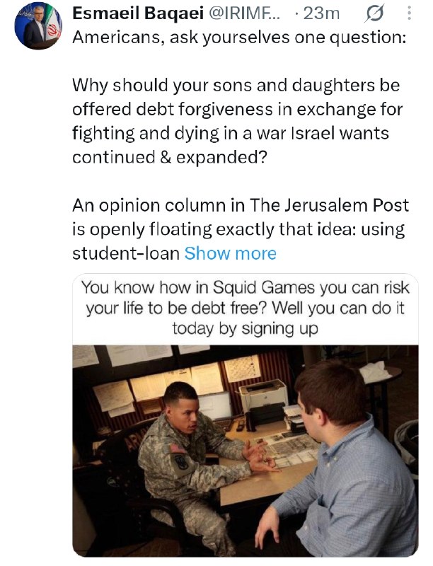אזהרה לעם האמריקאי: אל תתנו לשבויים לשלם על מלחמותיהם בחייכם ובמיסים