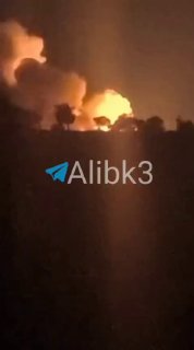 Violent secondary explosions at the military warehouse in Aleppo