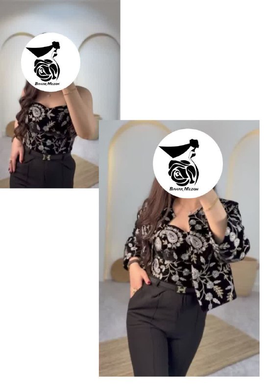 مزون بهار👗🪡: 👗 🧵 🪡مانتو و تاپ مجلسی جنس پارچه مخمل سوزن دوزیhttps://t.me/meson_bahar
