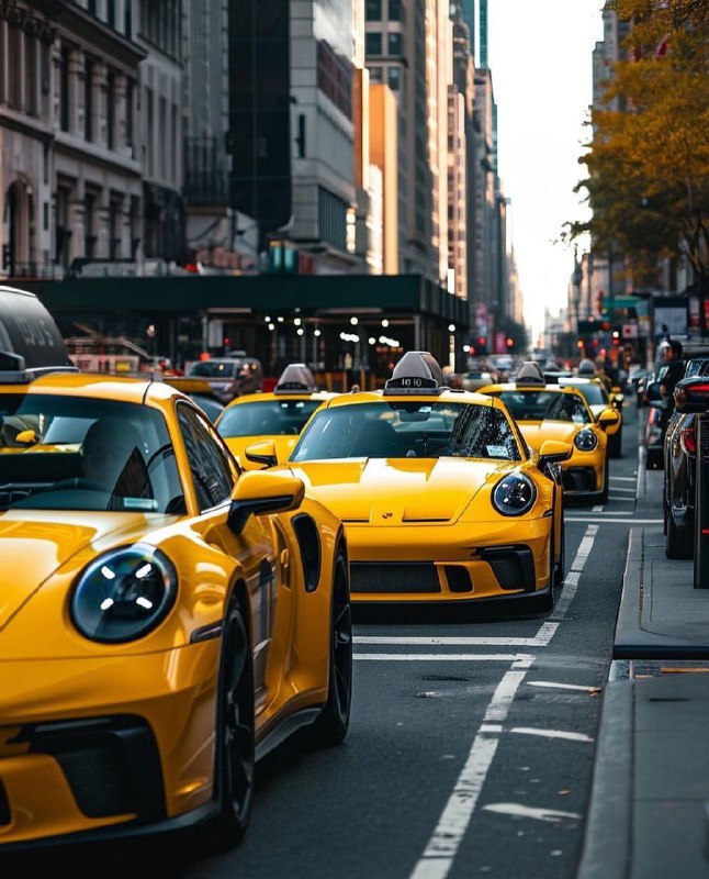 Нейросеть попросили показать Porsche 911 в качестве основного авто такси в Нью-Й