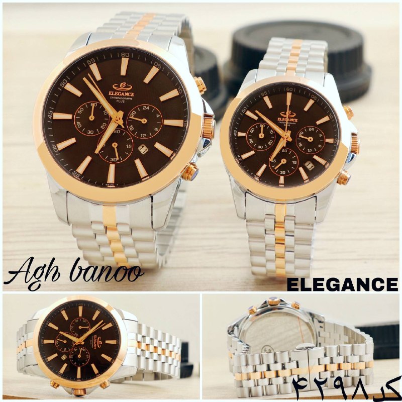 « فروشگاه بزرگ ساعت آق بانو »: ⌚️الگانس ست ⌚️♦️کد۴۲۹۸♦️سه موتوره فعال♦️دارای روز شمار♦️کیفیت عالی♦️موتور میوتا ژاپن♦️بند استیل ، رنگ ثابت♦️یک سال ضمانت
