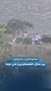 מתנחלים הסתערו על הכפר דומא, דרומית מזרחית לשכם, שם הסתובבו בסביבת בתים פלסטינים