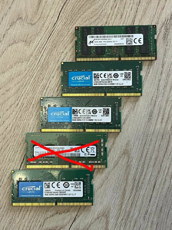 DDR4-3200 Micron, Crucial DDR4, Samsung