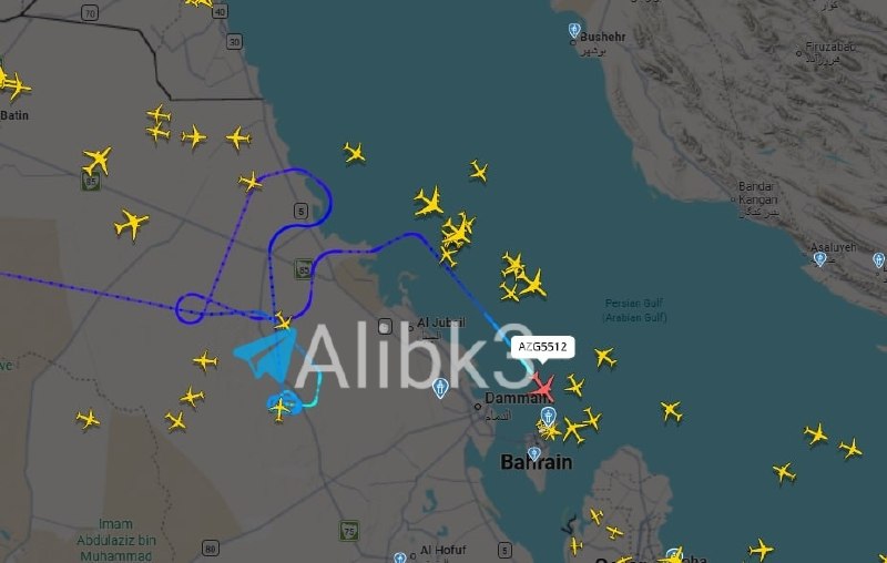 The plane that issued the emergency call flew over Dammam Airport in the Eastern Province of Saudi Arabia for two hours, without being able to land due to its stall, and now it issued the emergency call.