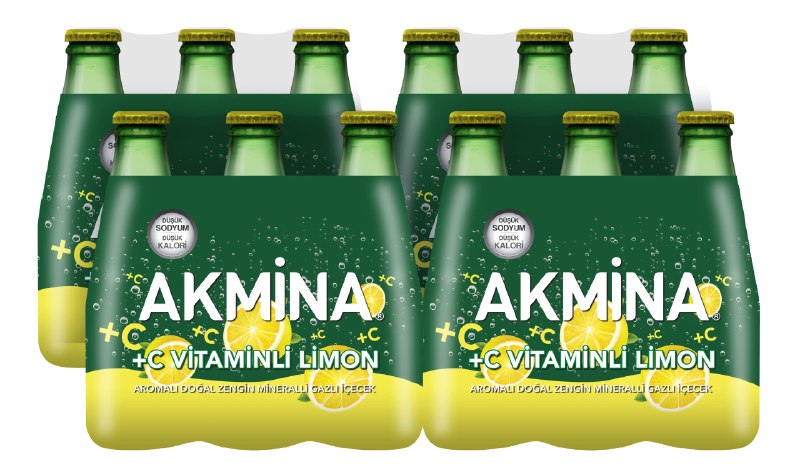 Akmina Limon Aromalı 200ml x 24