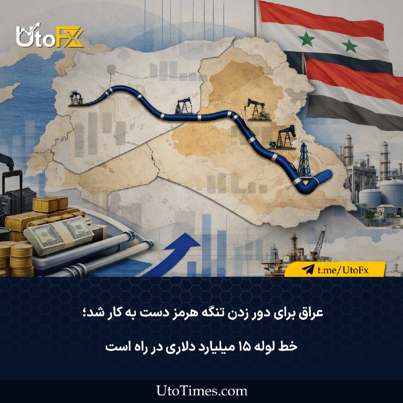 UtoFX | مرجع فاندامنتال فارکس و انس طلا: ✅ عراق برای دور زدن تنگه هرمز دست به کار شد؛ خط لوله ۱۵ میلیارد دلاری در راه است در یک نگاه🔹هزینه برآوردی: حداقل ۱۵ میلی