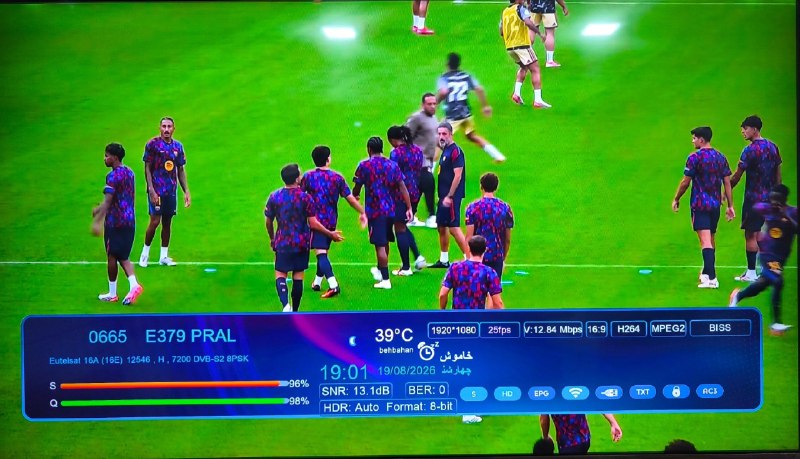 ماهواره استور: ⚽️🤝 فید بازی دوستانه فوتبال بارسلونا و الاهلی 📺📡 Eutelsat 16A @ 16.0°E📶 12546 H 7200🆔 E379 PRALCw: AA BB 12 77 34 CC DD 