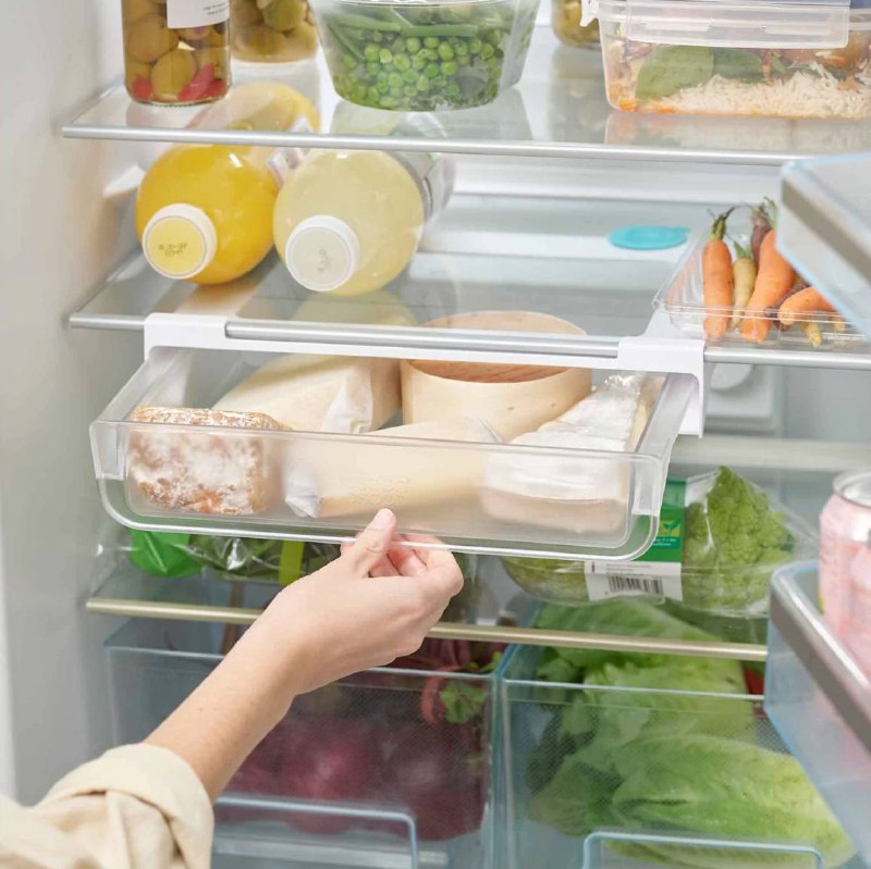 Выдвижной ящик FridgeStore позволяет полностью использовать доступное пространство в вашем холодильнике. Он аккуратно крепится на полку и надежно ф... - изображение 1 - ящик, выдвижной, fridgestore