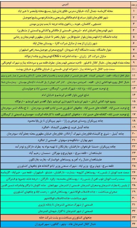 پــیــربــڪــران ســلــام: 🔴 برنامه خاموشی احتمالی برق شهرستان فلاورجانمشترک گرامی؛بهدلیل افزایش مصرف برق و بهمنظور حفظ پایداری شبکه، برق محدوده