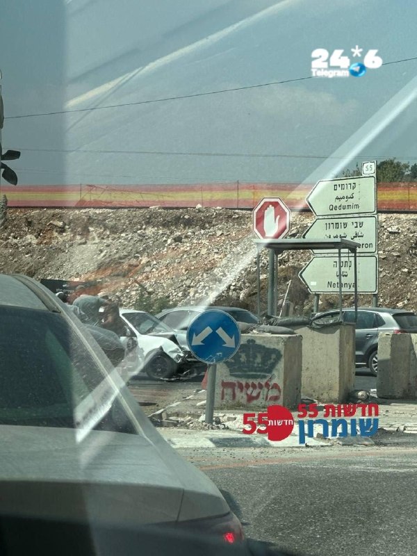 🇮🇱 צומת ג׳ית. בעקבות תאונת דרכים, יש חסימה לבאים מכיוון חוות גלעד.
