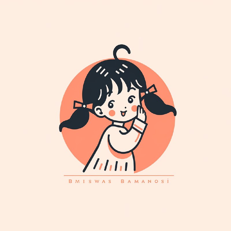 用 Midjourney 尝试生成 logo，内容是可爱的小女孩，效果不错，出了很多喜欢的图，用其中最满意的一张打底画了最终稿，真的是提升了几倍的效率