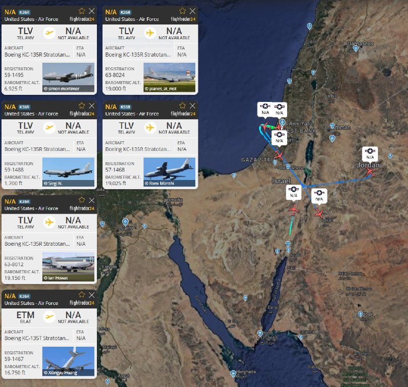 🇮🇱🇺🇸🇮🇷 6 מטוסי תדלוק אמריקאים המריאו מהשבי בישראל.