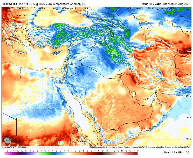 هواشناسی تهران و البرز ☁️: 📆 1405 /6/8☀️ فردا | روز جنگ بین هوای خنک و گرما !🔴 برای فردا در بیشتر نقاط منطقه با کاهش محسوس دما همراه خواهیم بود اما