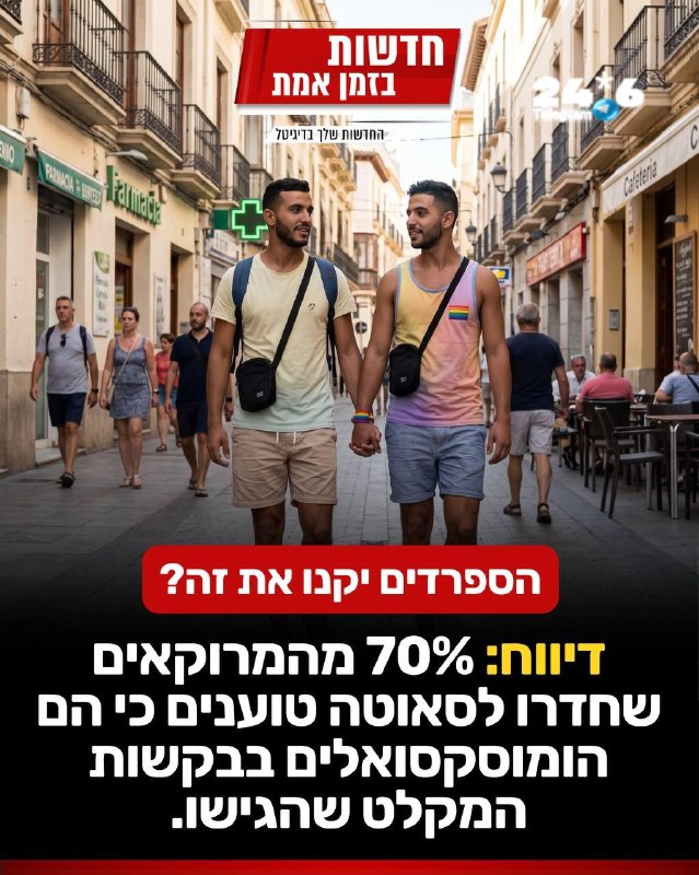 🇮🇱 Report in Breit News: 70% of the Moroccans who entered Ceuta claim that they are homosexual in the asylum applications they submitted. Will the Spaniards buy it?