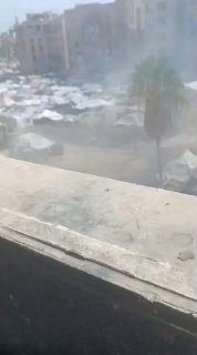 הרגעים הראשונים לאחר ישראל פגעו בקבוצת סטודנטים בתוך הקמפוס של האוניברסיטה האסלאמית בעיר עזה.
