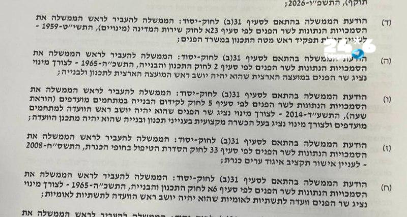🇮🇱 רגע לפני פיזור הכנסת: יאושרו עוד שורה של מינויים של דרעי במשרד הפנים.