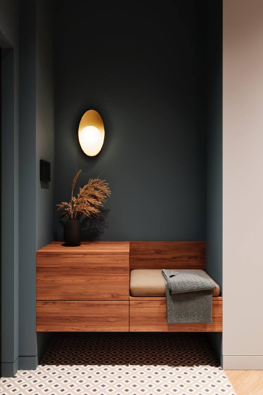 Прихожая и коридор в проекте квартиры в ЖК Огни. Запись на консультацию ко мне - изображение 6 - прихожая, коридор, проекте