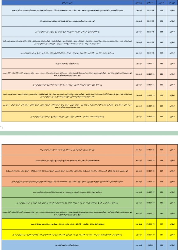 سپهرآیین اسفراین: ♦️برنامه احتمالی قطع برق در شهرستان اسفراین و باموصفیآباد روز ۲۶ مرداد ۱۴۰۵مدیریت برق شهرستان اسفراین:⚠️ جداول خاموشی