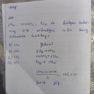 informatiklar Attestatsiyadan norozimiz, sanoq sistemasida hato savol
