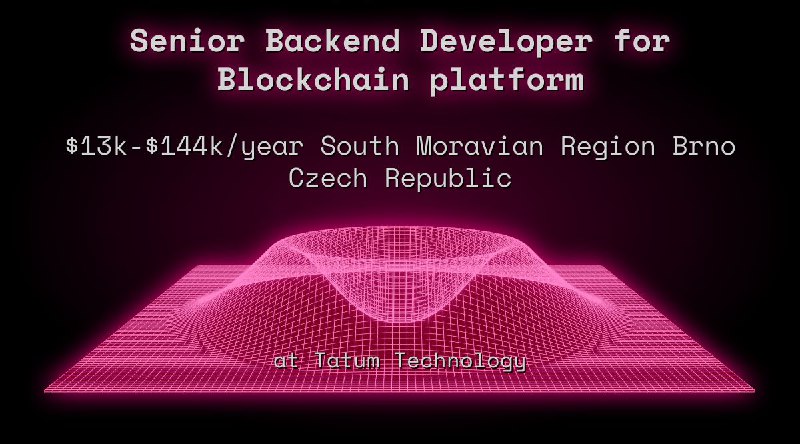Web3 Senior Backend Developer for Blockchain platform $11k - $72k South Moravian Region Brno Czech Republic at Tatum Technology