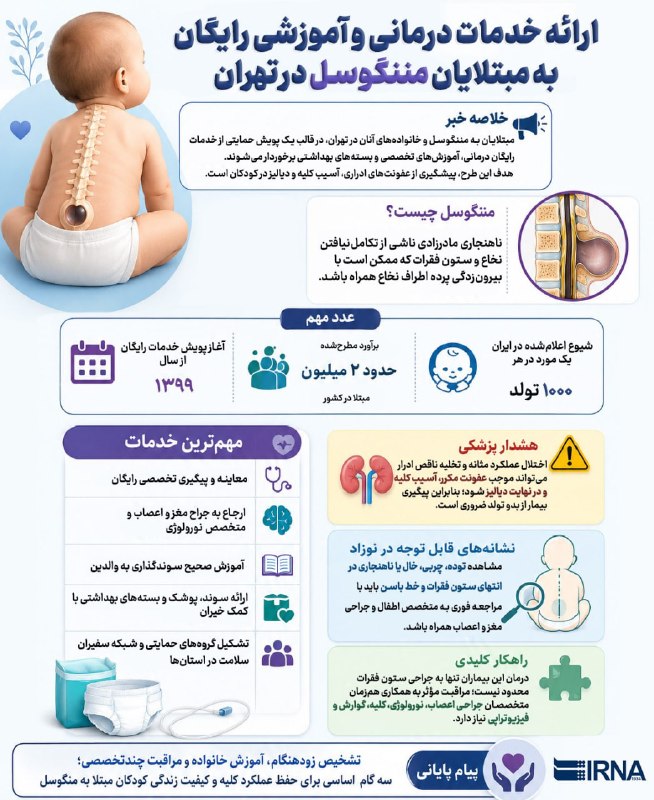 📋 IRNA Info מספקת שירותים רפואיים בחינם לסובלים ממנינגוצלה בטהרן