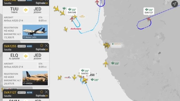 🔴 טיסה של מטוסי נוסעים מהמרחב האווירי של ג'דה
