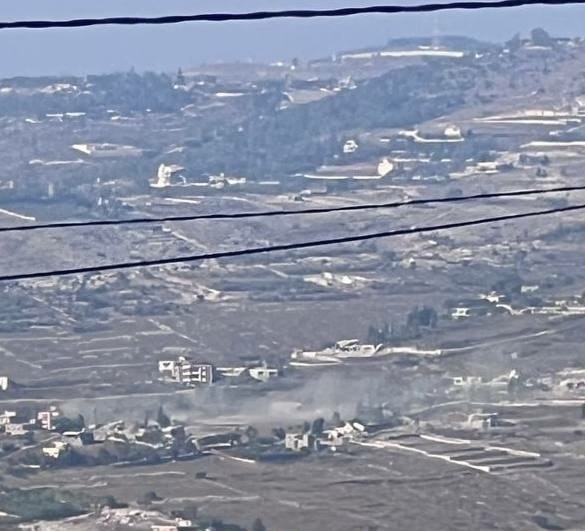 דחוף: הפצצת ארטילריה של הכיבוש את העיירה החולה, דרום לבנון.