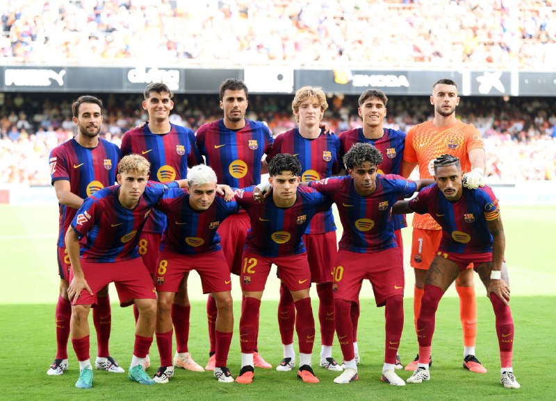 Catalan_ir | بارسا | بارسلونا: ⚽️ بارسلونا بعد ۴ هفته از لالیگا 🏆🏟️ ۴ بازی✅ ۴ برد⚽️ ۱۷ گل زده🚫 ۲ گل خورده📊 ۱۲ از ۱۲ امتیاز⚽️ بهترین گلزنان:🇧🇷 رافینیا -