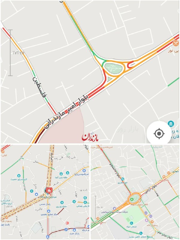 اخبار مازندران: ♦️هم اکنون؛وضعیت ترافیکی ساری🔹ترافیک نیمه سنگین در مسیر های منتهی به میدان ساعت🔹ترافیک سنگین در بلوار امیر مازندرانی🔹ترا