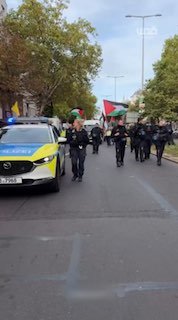mass demonstration in Berlin; to demand the cessation of arming the occupation army